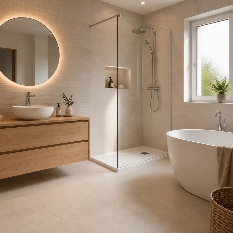 Salle de bain rénovée par CASA RENOV 45 près d’Orléans